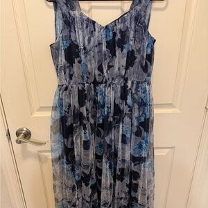 Charlotte Russe Blue and Gray Maxi Dress